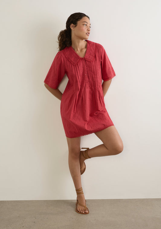 Lennon - Vestido Rojo Bordado