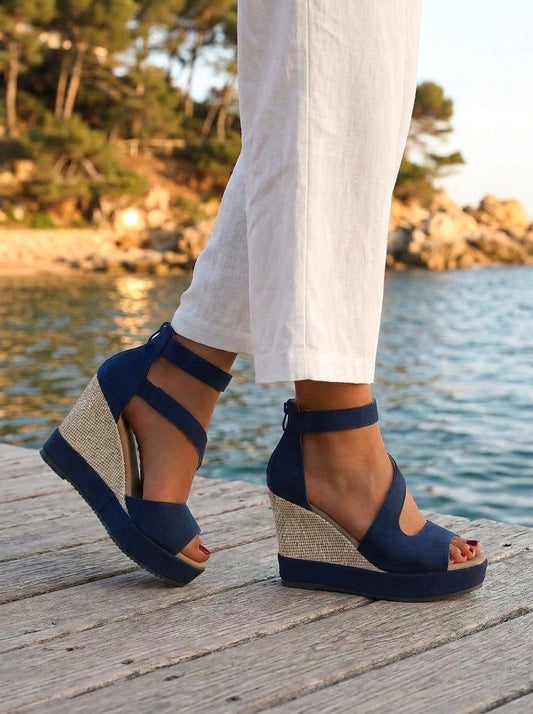 Sofía - Sandalias de Cuña Cruzadas