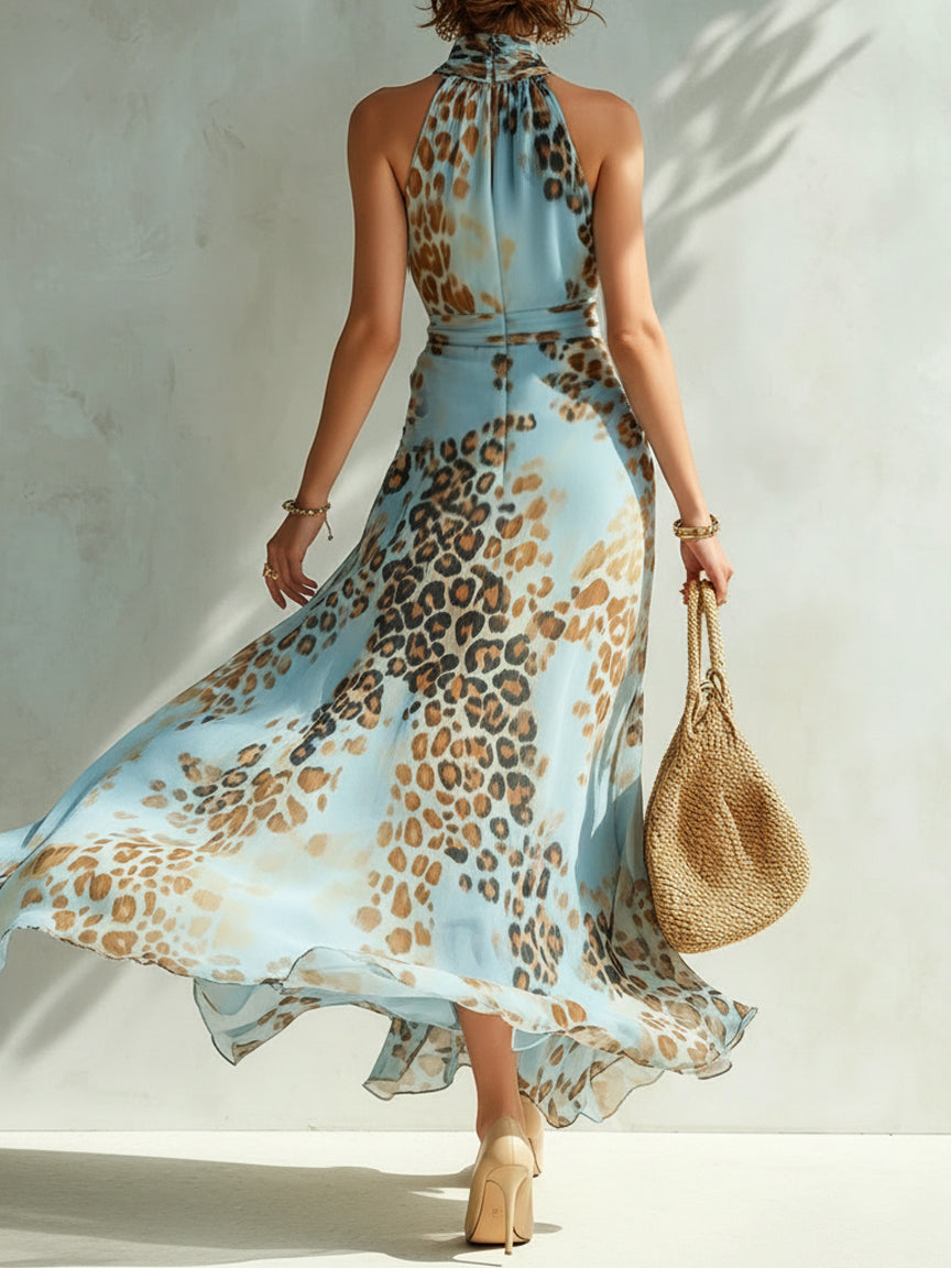 Desire - Vestido Largo Glamour con Estampado Animal