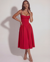 Alma - Vestido Midi con Escote Corazón