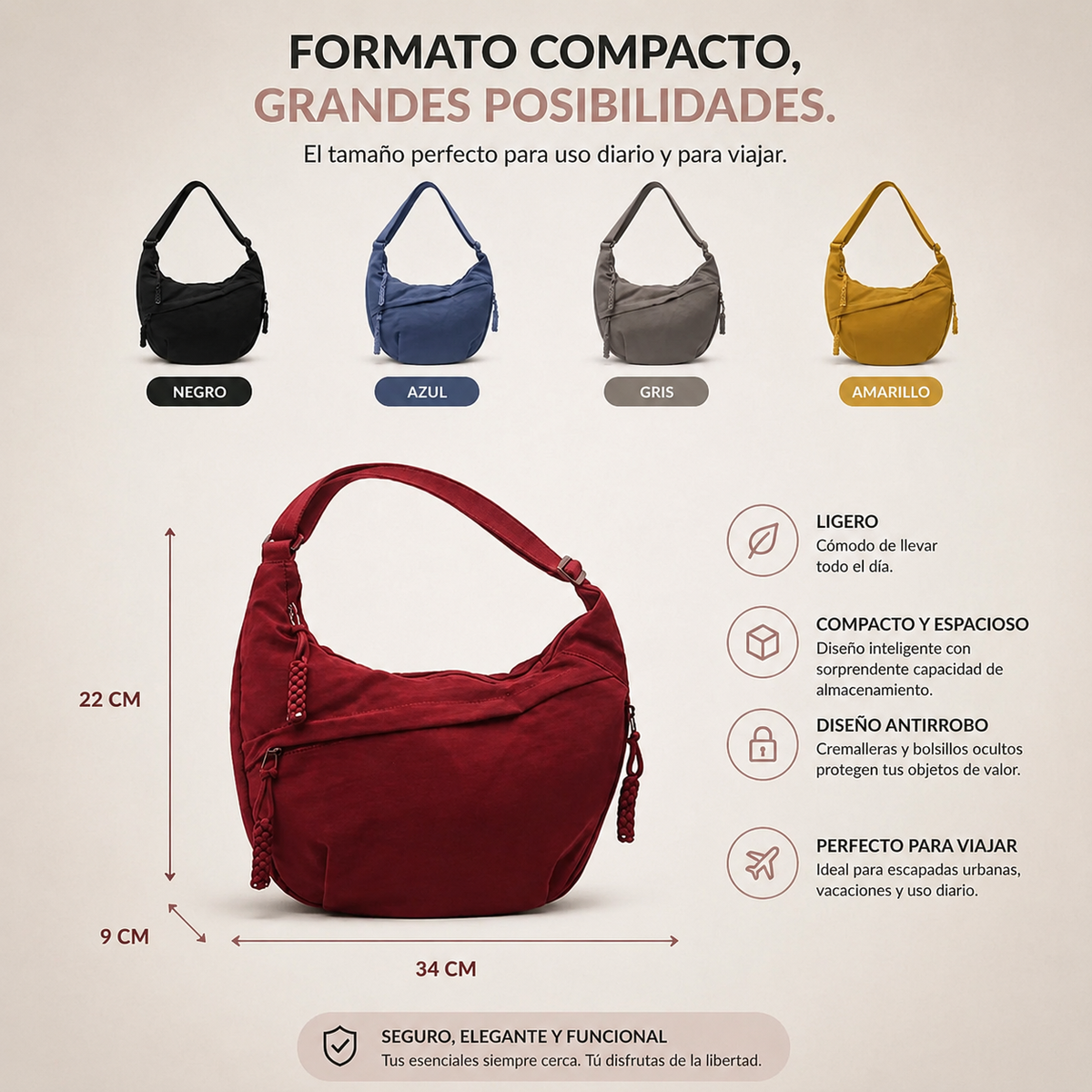 Elena - Bolso de Diseño Minimalista