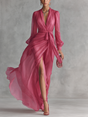 Noemi - Vestido Largo Aurora Rosa Empolvado
