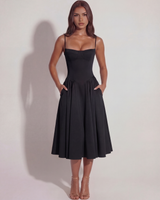 Alma - Vestido Midi con Escote Corazón