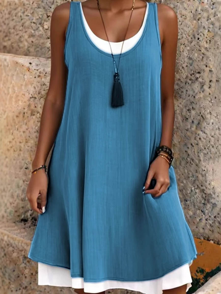 Luna - Vestido de Inspiración Natural con Efecto de Capas