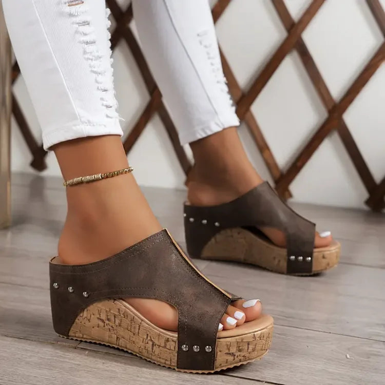 Leonie - Sandalias de Cuña con Estilo Mediterráneo