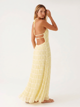 Aullie - Vestido Maxi con Detalles de Encaje