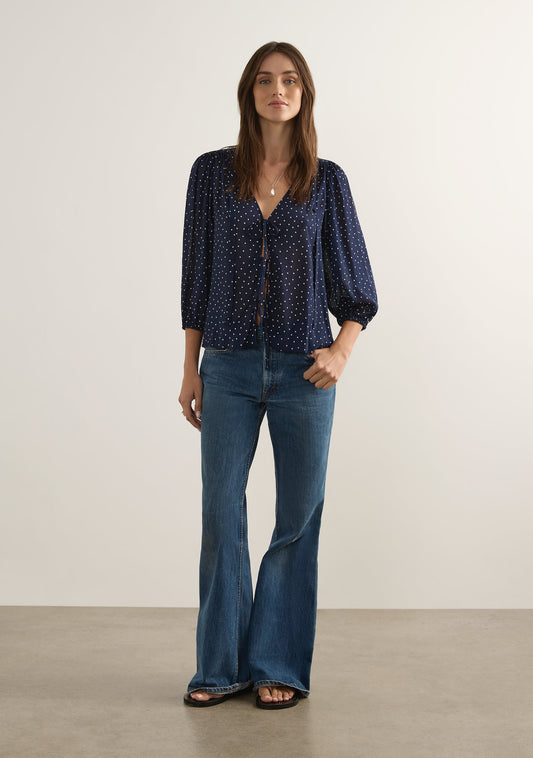 Remo - Blusa con estampado Avalie Navy