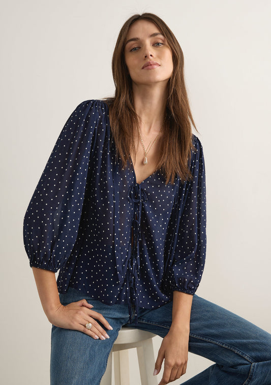 Remo - Blusa con estampado Avalie Navy