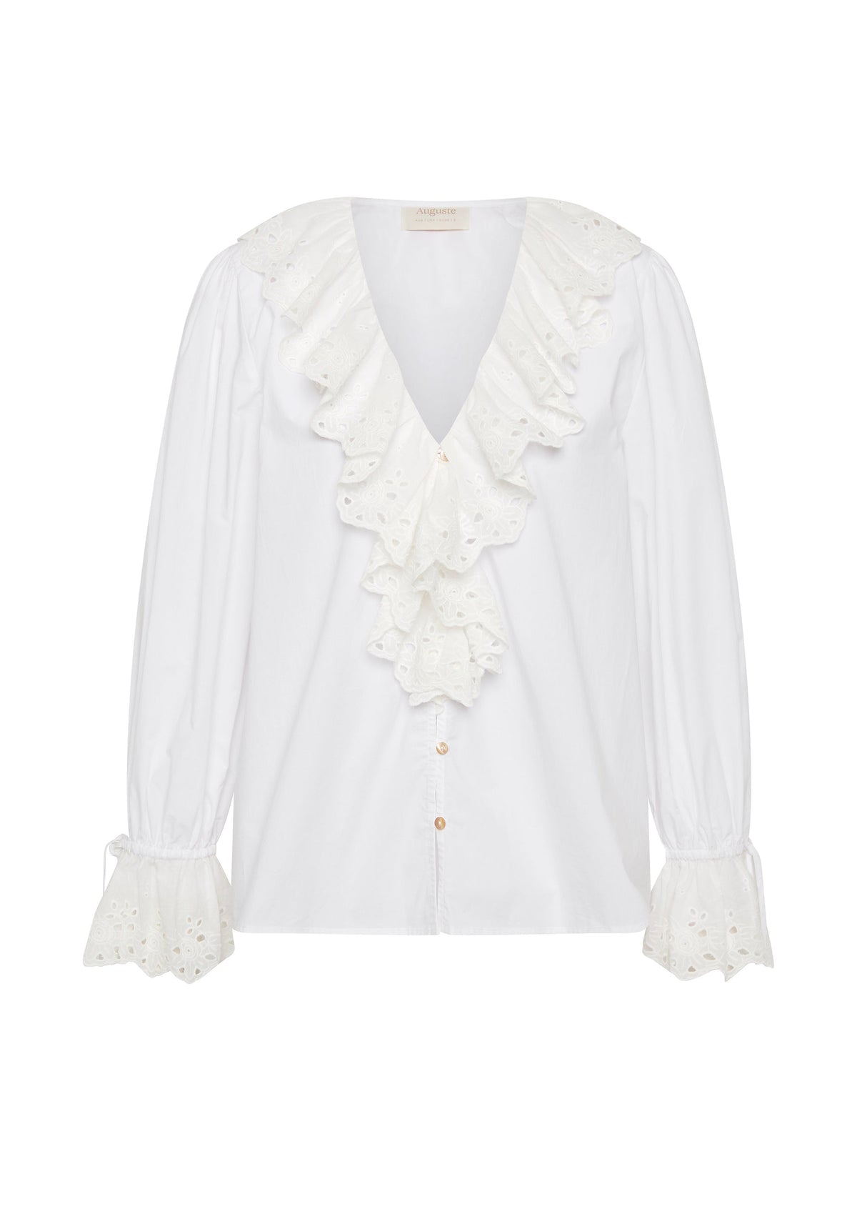 Verity - Blusa Puños Fruncidos con Lazos