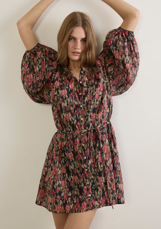 Hayley - Vestido Camisero con Estampado Dalida