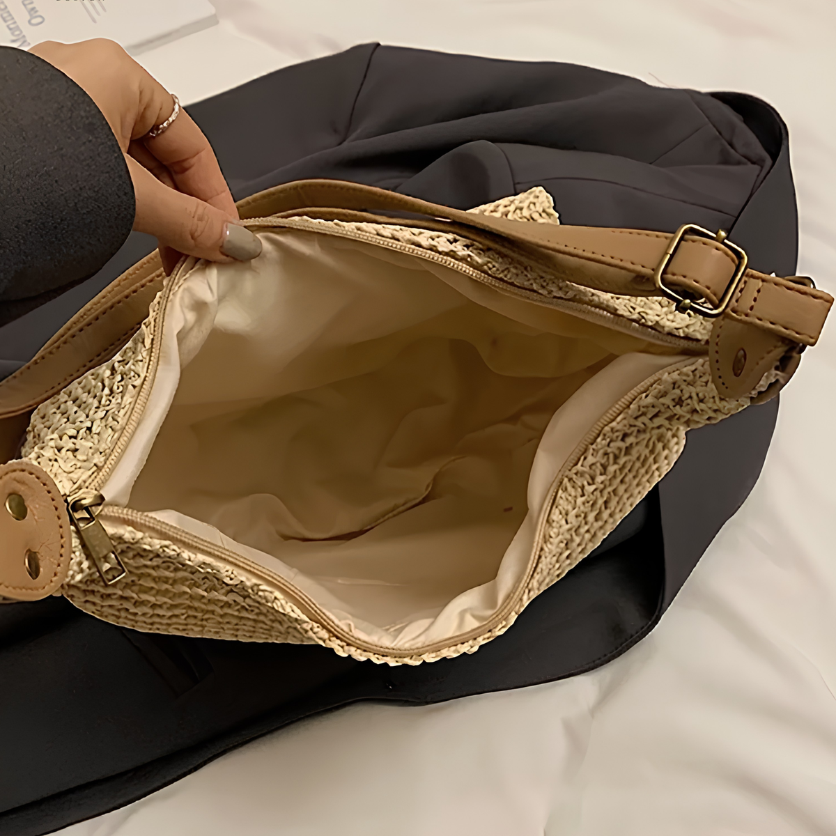 Malibu - Bolso de Rafia Trenzada