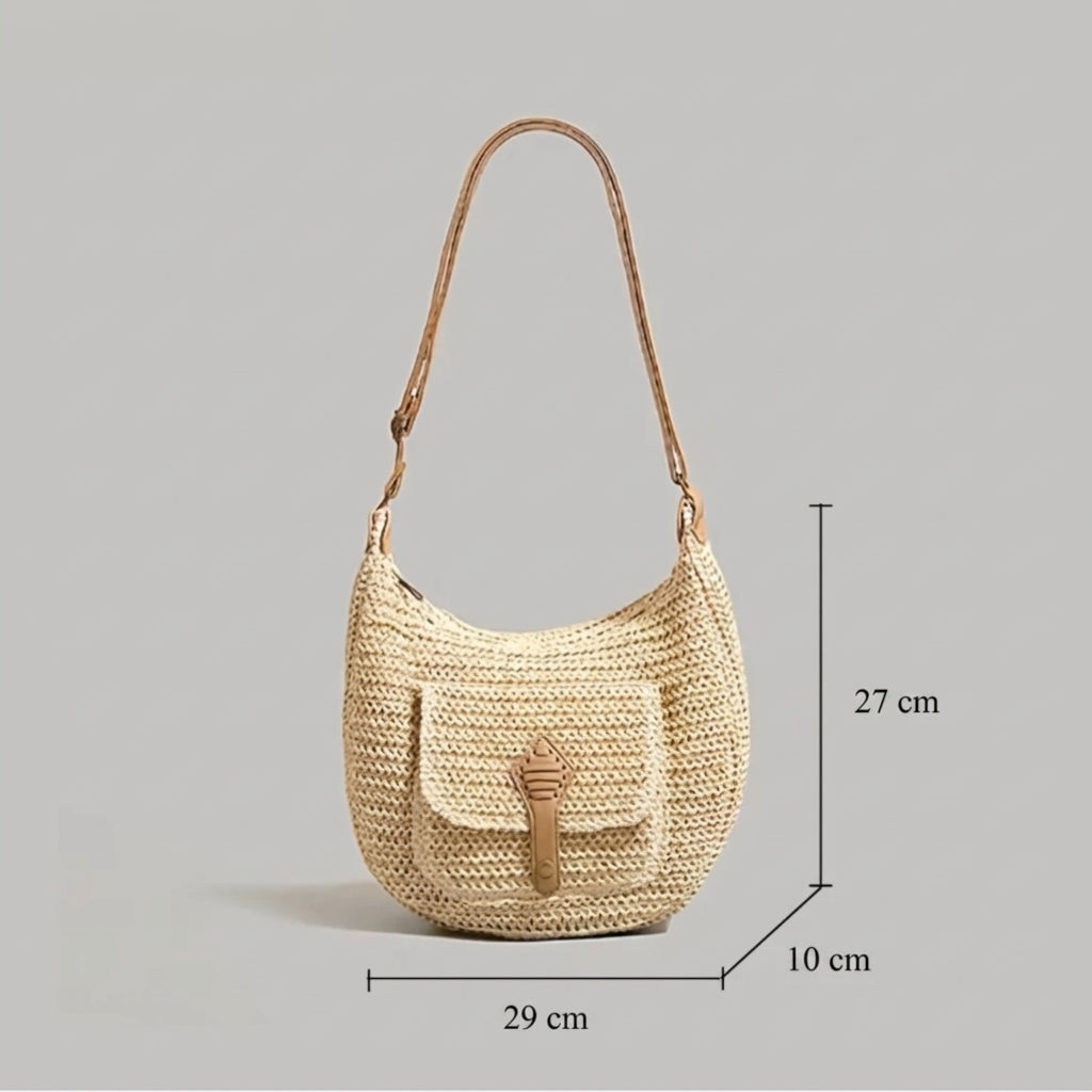 Malibu - Bolso de Rafia Trenzada