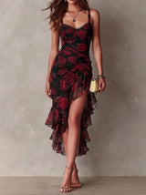 Anara · Vestido Floral con Volantes