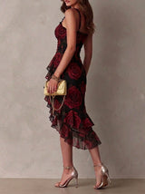 Anara · Vestido Floral con Volantes