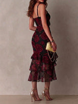 Anara · Vestido Floral con Volantes