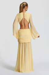 Andrina - Vestido Maxi con Estampado Leopardo