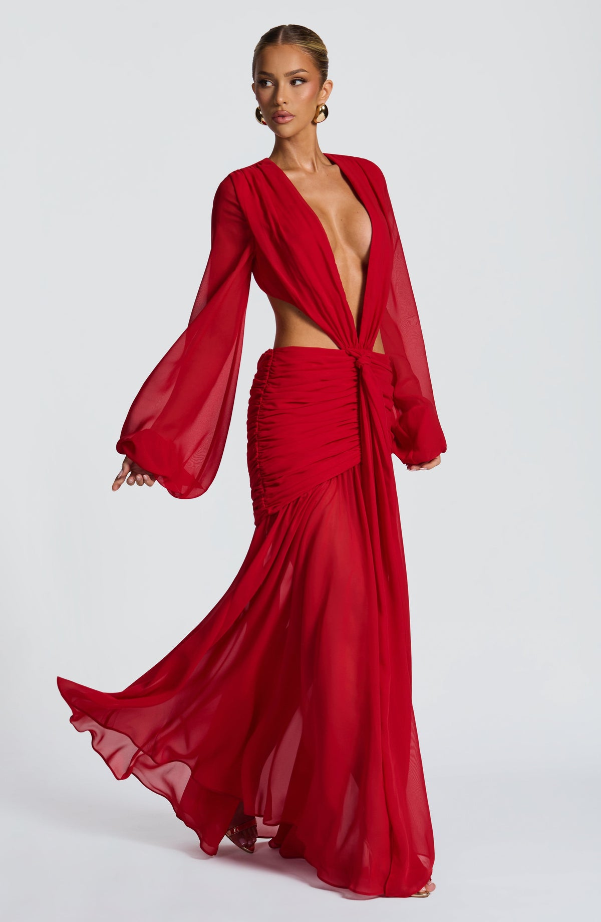 Andrina - Vestido Maxi con Estampado Leopardo