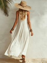 Aylin - Vestido Maxi Con Escote en U y sin Mangas