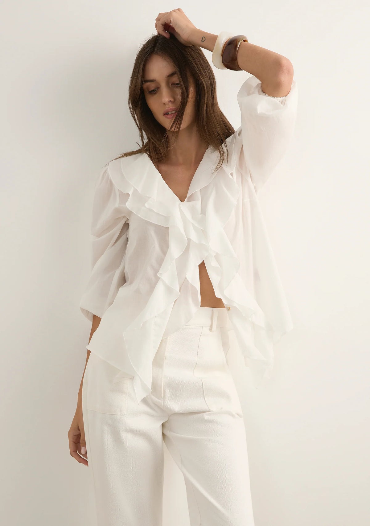 Celina - Blusa Volantes en Cascada