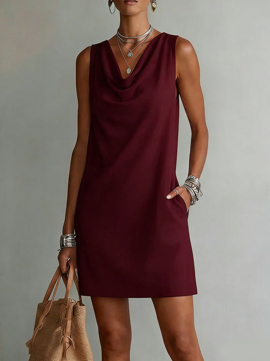 Celestina - Vestido Sin Mangas con Escote Drapeado