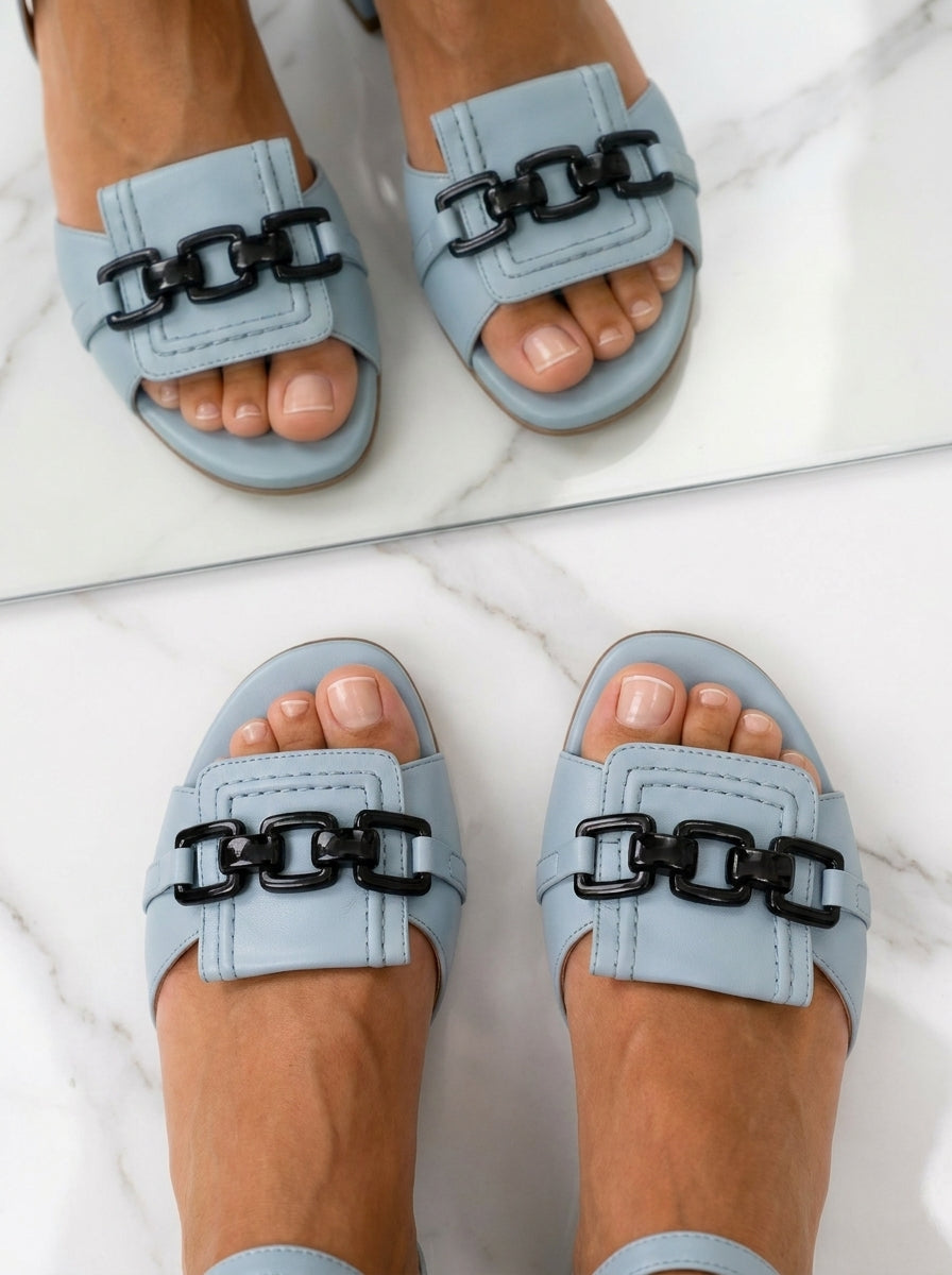 Erica - Sandalias de Tacón con Detalle Decorativo