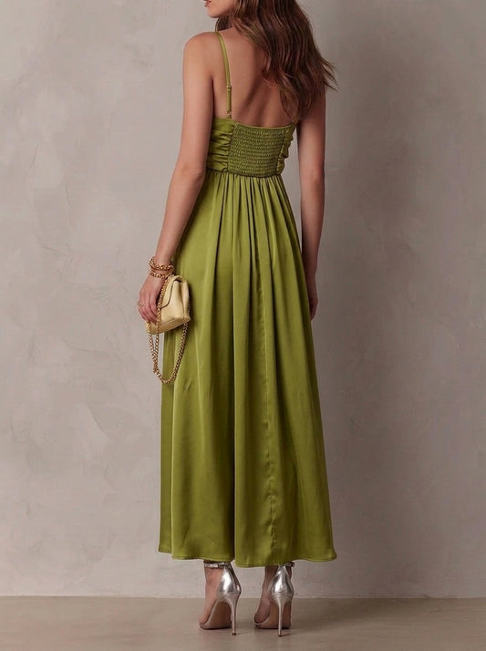 Gaia - Vestido con Escote Cut-Out y Falda Fluida