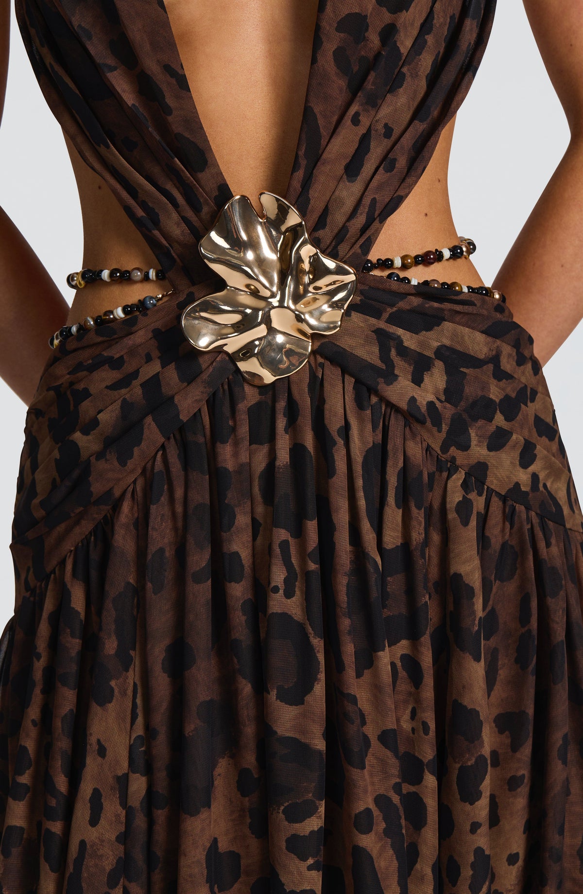 Valentina - Vestido Maxi con Estampado Leopardo