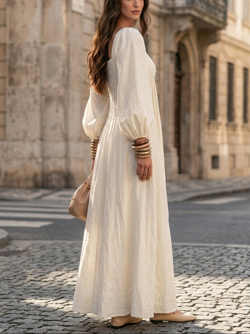 Lena - Vestido Largo de Manga Larga