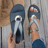 Malenia - Sandalias Casual Chic con Tiras Cruzadas