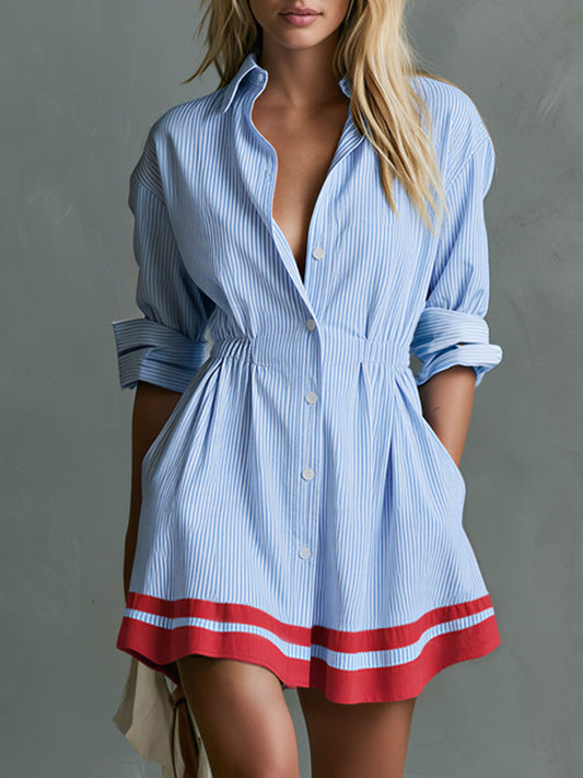 Marina - Vestido Mini Retro a Rayas