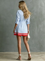 Marina - Vestido Mini Retro a Rayas