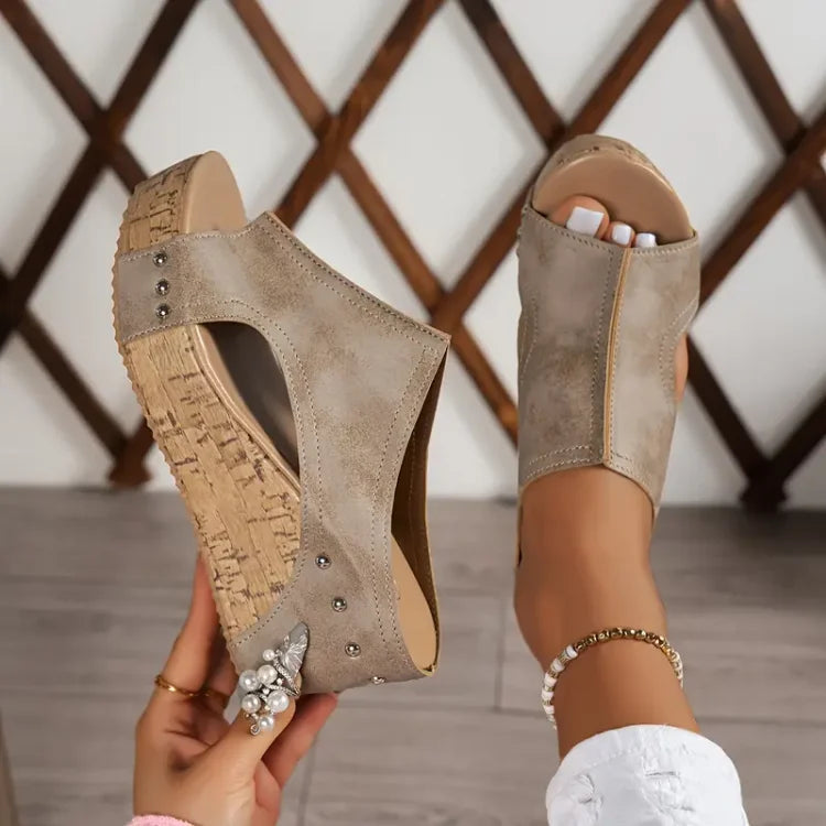 Melissa - Sandalias de Cuña con Estilo Mediterráneo