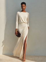 Nora - Vestido Largo con Abertura Lateral