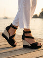 Sofía - Sandalias de Cuña Cruzadas