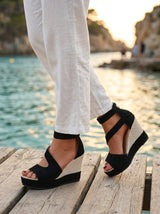 Sofía - Sandalias de Cuña Cruzadas