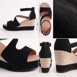 Sofía - Sandalias de Cuña Cruzadas