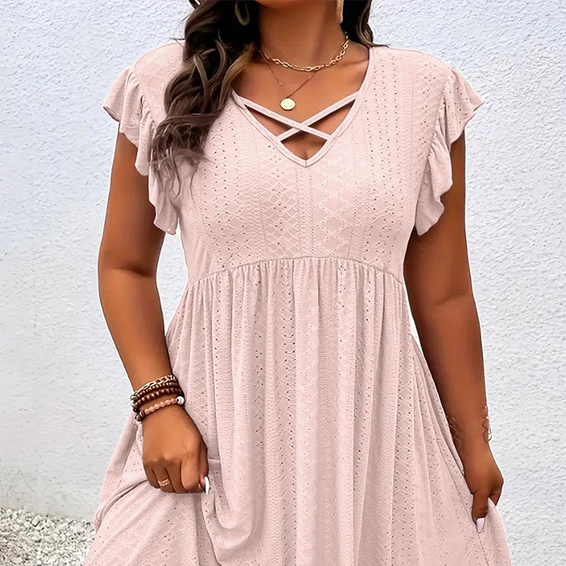 Valentina - Vestido Valentina de Escote en V y Volantes
