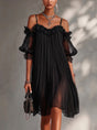 Vitoria - Vestido Mini con Hombros Descubiertos y Encaje
